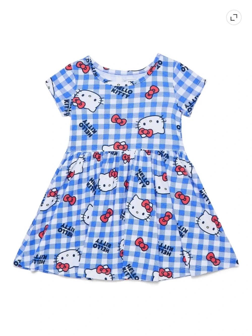 NWT Hello Kitty Blue and White Gingham Dress size 3t